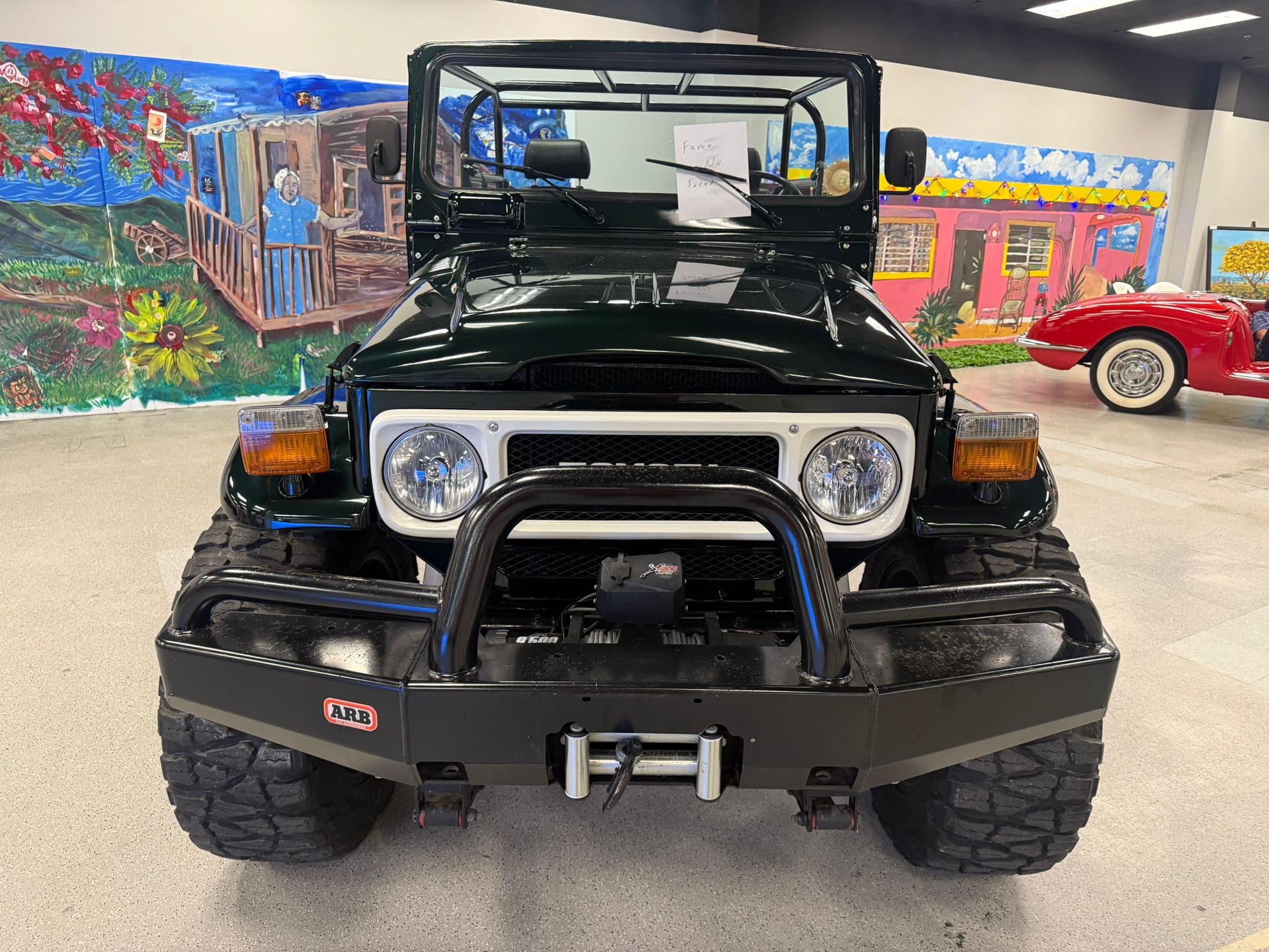 Classic Toyota FJ40 in the showroom